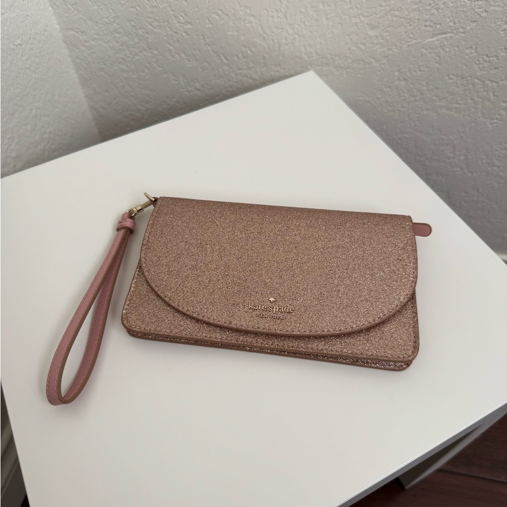 Kate Spade Rose Gold Wristlet Clutch